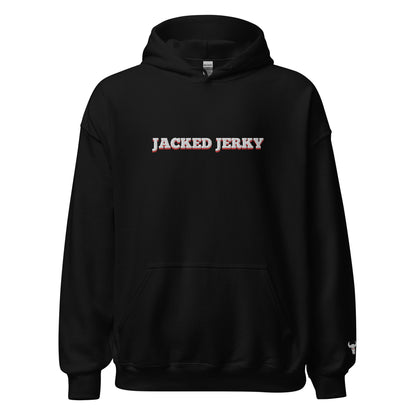 EMBROIDERED JACKED JERKY HOODIE